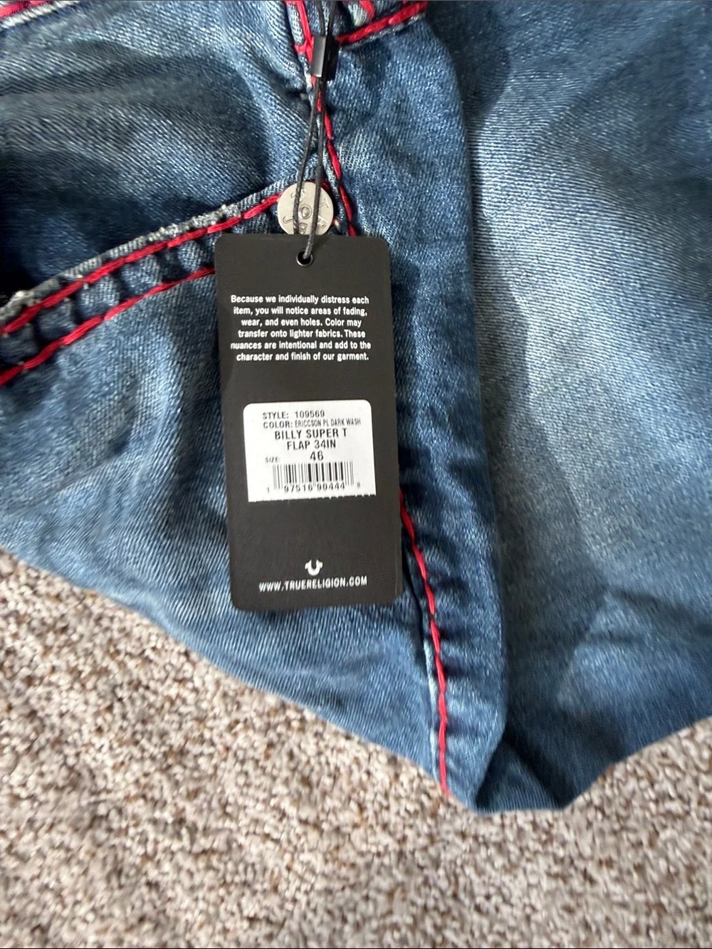 Men's Blue Denim True religion jeans